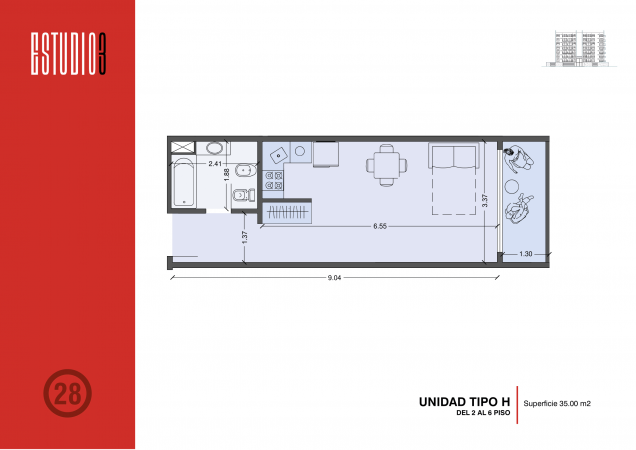 Venta de Departamento a Pozo 1 Ambiente en Ituzaingo